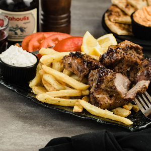 Κοντοσούβλι χοιρινό μερίδα